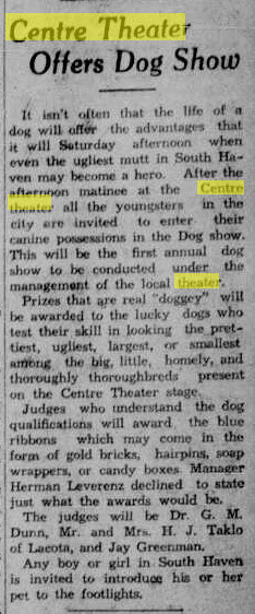 Centre Theater - Feb 12 1932